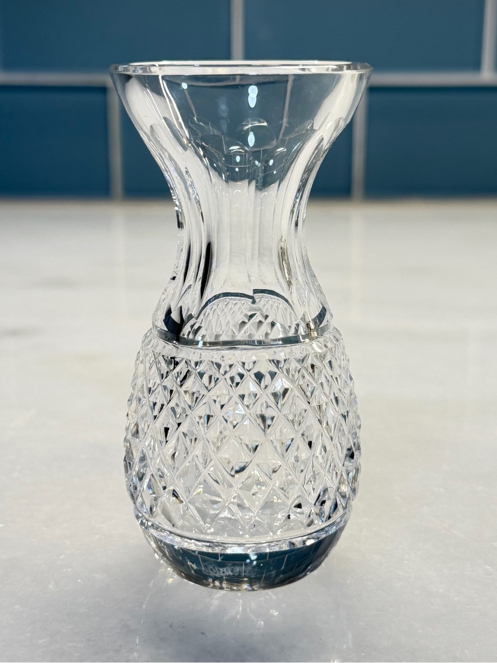 Vintage Waterford Alana Glandore Lead Crystal Petite Violet Bud Vase 4” Ireland